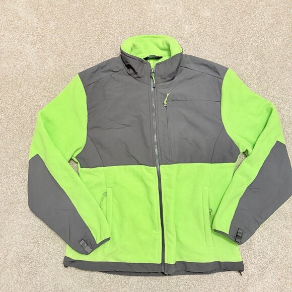 Fleece Softshell Jacket Neon Green and Gray Womens’s Large - Picture 9 of 10